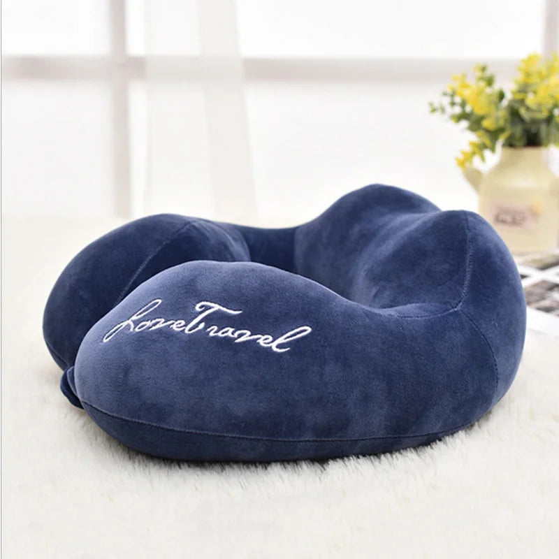 U-Shaped Travel Pillow Neck Pillow for Aircraft Car Office Lunch Break