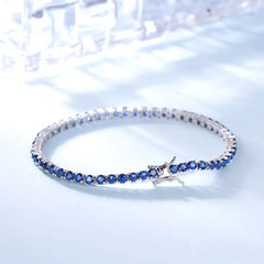 Nano Sapphire Bracelet 925 Sterling Silver Romantic Women