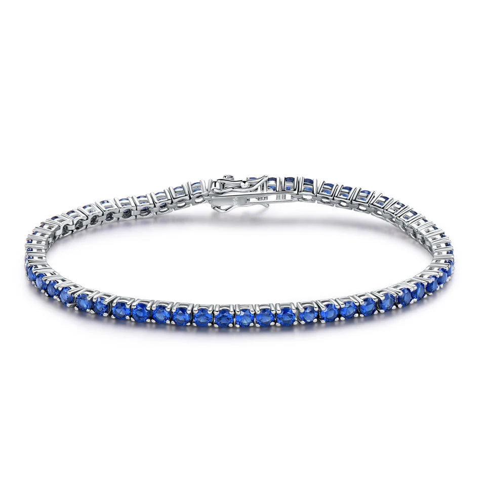 Nano Sapphire Bracelet 925 Sterling Silver Romantic Women