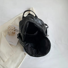 Ruched Nylon Backpack with Pendant Light