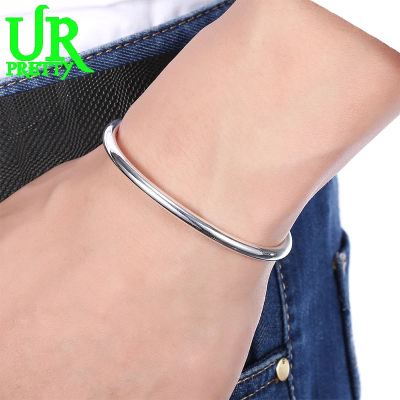 925 Sterling Silver Bangle for Women Charm Jewelry