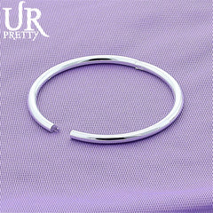 925 Sterling Silver Bangle for Women Charm Jewelry