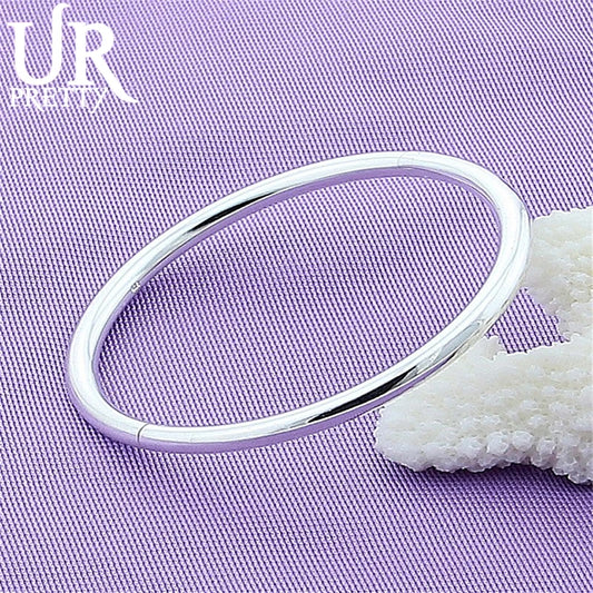 925 Sterling Silver Bangle for Women Charm Jewelry