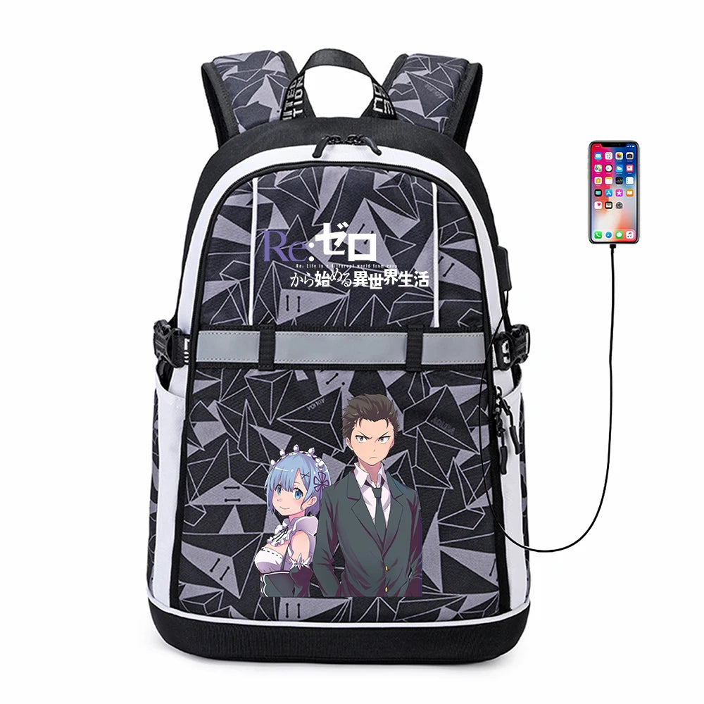 Anime Re:Life in A Different World Zero Reflective Backpack