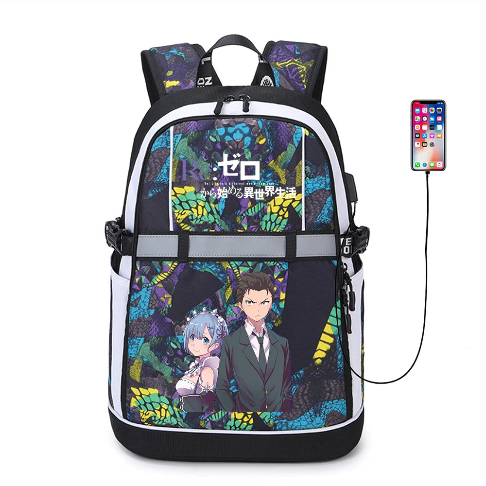 Anime Re:Life in A Different World Zero Reflective Backpack