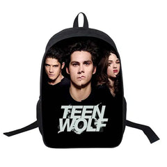 Teen Wolf Print USB Backpack School Bag Men Women Travel Laptop Shoulder Bags