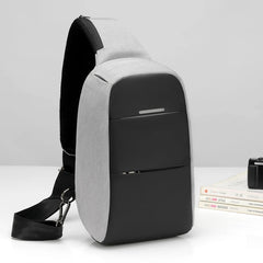 Waterproof USB Charge One Shoulder Bag Men Messenger Bags Male Sling Chest Bag
