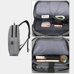 USB Charging Backpack Waterproof Business Laptop Rucksack