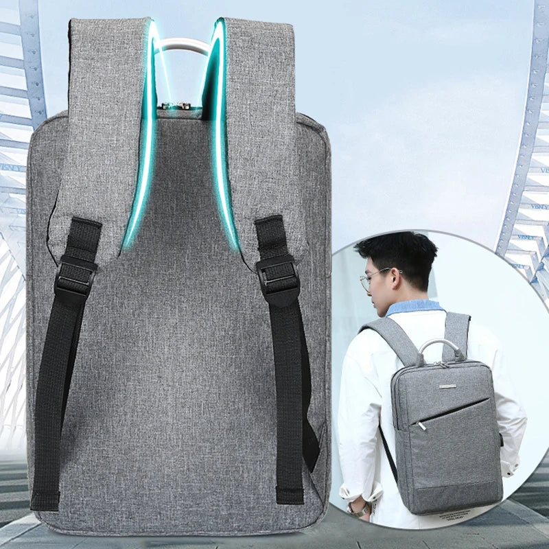 USB Charging Backpack Waterproof Business Laptop Rucksack