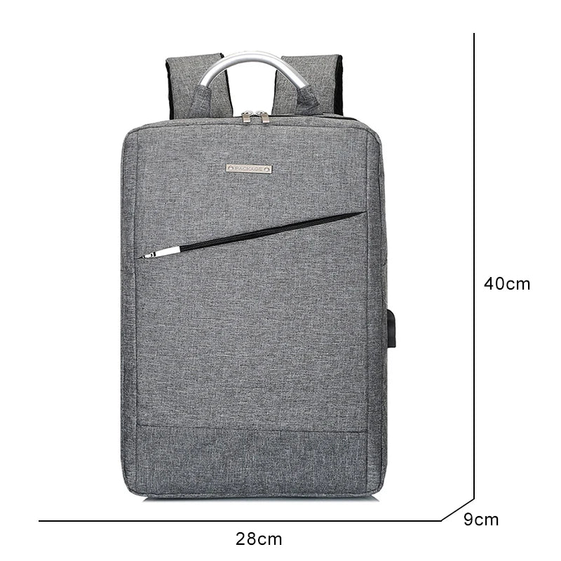 USB Charging Backpack Waterproof Business Laptop Rucksack