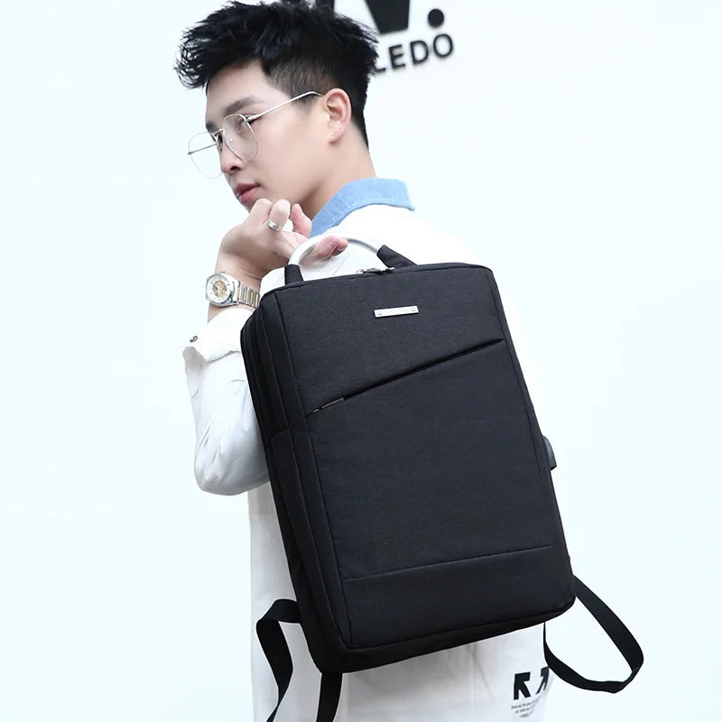 USB Charging Backpack Waterproof Business Laptop Rucksack
