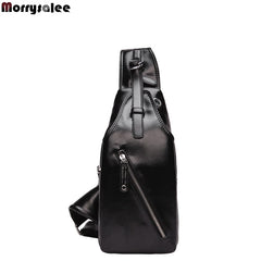 USB Charging Explosion PU Men's Chest Bag Shoulder Bag