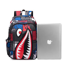 USB Charging Lightweight Shark Schoolbag For Boy