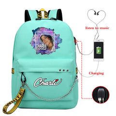 Charli D'Amelio Backpack USB Charging School Bag for Girls Women