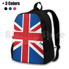 UK Flag Hiking Backpack Waterproof Camping Travel England Britain British