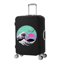 Ukiyo-e Pattern Luggage Cover Elastic Protective Cover