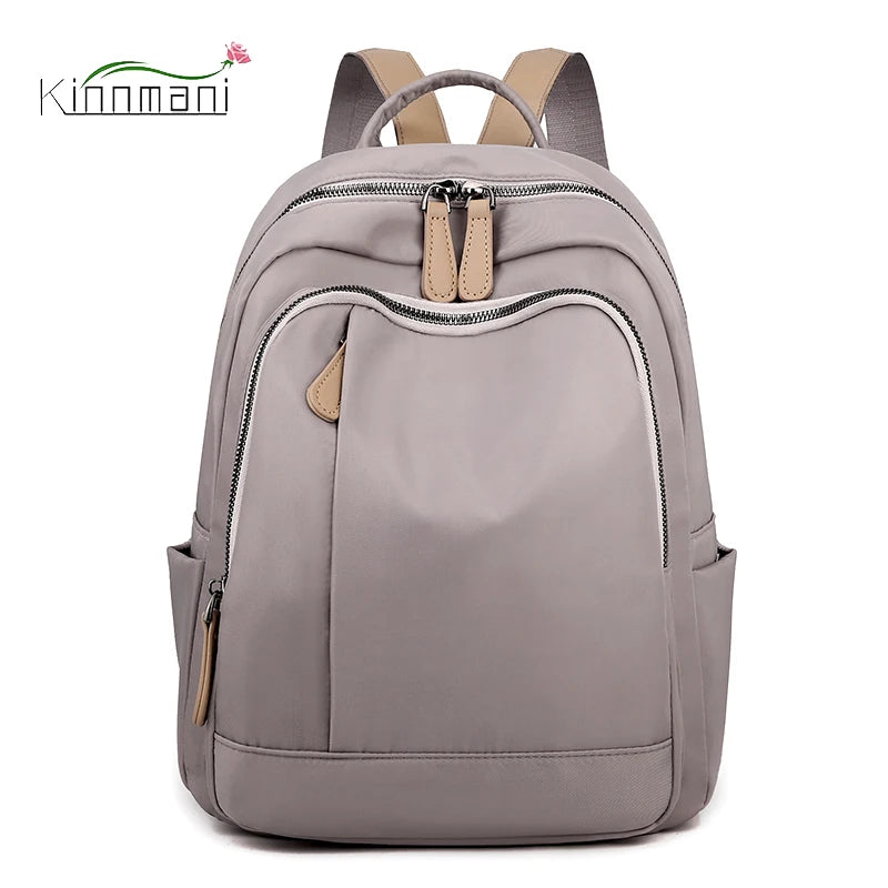 Water-Repellent Nylon Women's Backpack - Casual Large-capacity Schoolbags