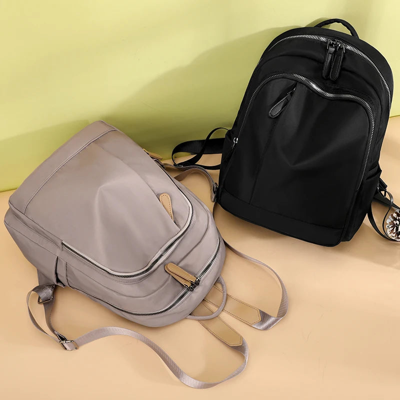 Water-Repellent Nylon Women's Backpack - Casual Large-capacity Schoolbags