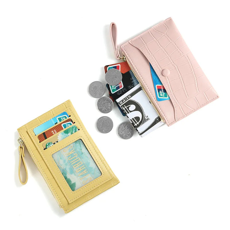 Ultra-thin Wallets for Women Wallet Purses Solid Small Wallet PU