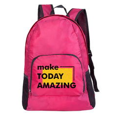 Ultralight Packable Backpack Word Print Foldable Daypack Outdoor Sport Bags