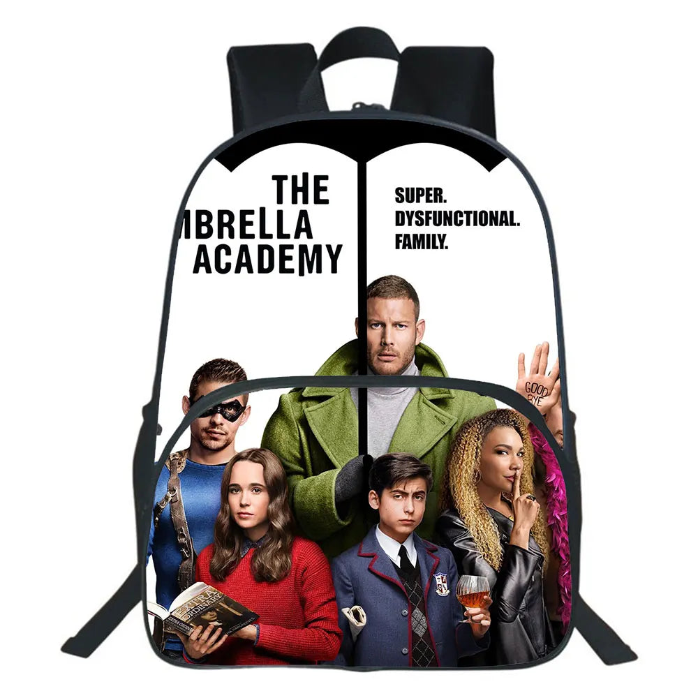 Umbrella Academy Backpack Student School Bag Double-layer Knapsack