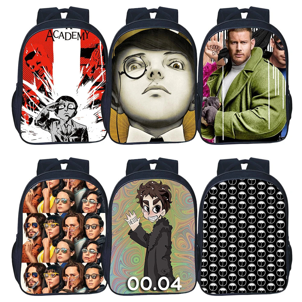 Umbrella Academy Backpack School Bag Double-layer Travel Bag
