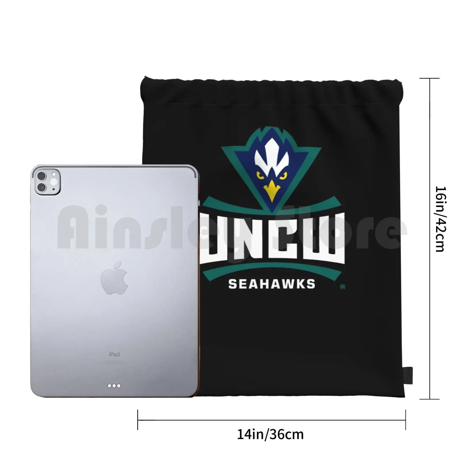 Uncw Seahawks Women'S Sweat Ppncw014 Backpack Drawstring Bag