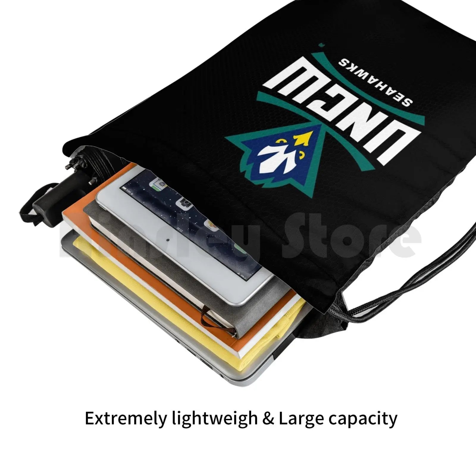 Uncw Seahawks Women'S Sweat Ppncw014 Backpack Drawstring Bag
