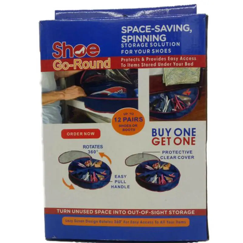 Under Bed Shoe Organizer for 12 Pairs Boots Storage