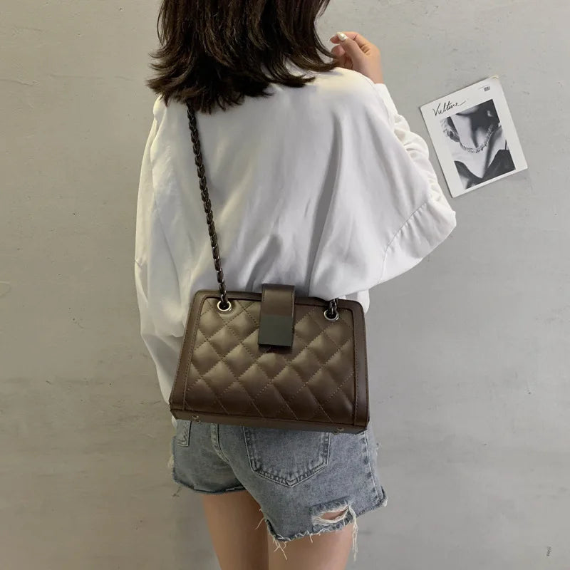 PU Leather Chains Shoulder Bags Women Handbags