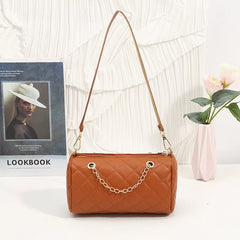 Women's Retro Underarm Bag PU Leather Shoulder Handbag