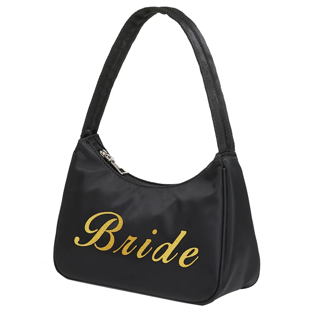 Bride Printing Underarm Shoulder Bag for Women Crossbody Bag
