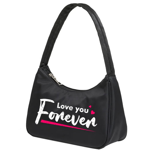 Phrase Print Handbags Shoulder Bag Underarm Shoulder Bags Women Crossbody Bag