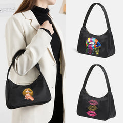Lips Print Pattern Shopping Tote Women Handbags Shoulder Bag