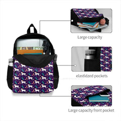 Unicorn And Flowers Laptop School Bag Magical Unicorns