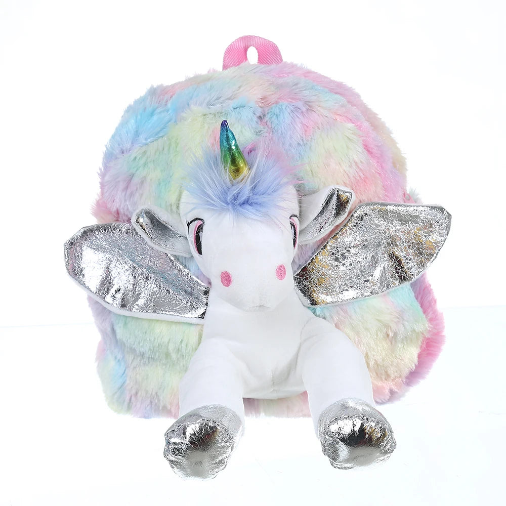 Unicorn Backpack Plush Cartoon School Bags For Girls Kids Small Backpack