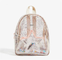Unicorn PVC Transparent Backpack for Kids Plush Kindergarten School Bag