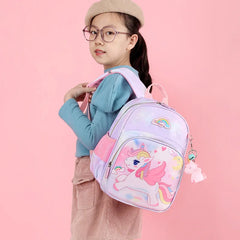 Unicorn Pink School Bag for Girls Kindergarten Backpack