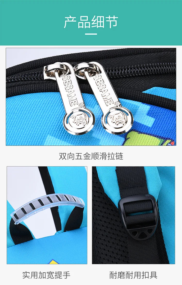Unicorn School Bag Kids Backpack For Boys Girls 3D Animal Dinosaur Orthopedic