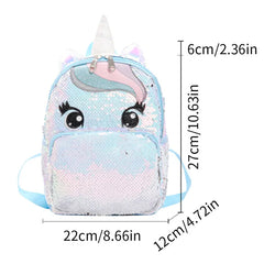 Unicorn Sequin Backpack Cartoon School Bag Large Capacity Double Shoulder