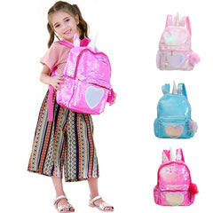 Kawayi Unicorn Sequins Backpack For Girls Children Schoolbag