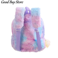 Unicorn Soft Plush School Bags Children Shoulder Backpack Toddler Girls Mochila