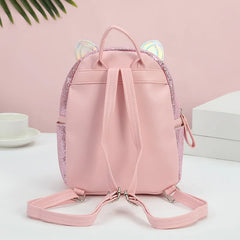 Kawayi Pink Unicorn Sequin Schoolbag for Kids