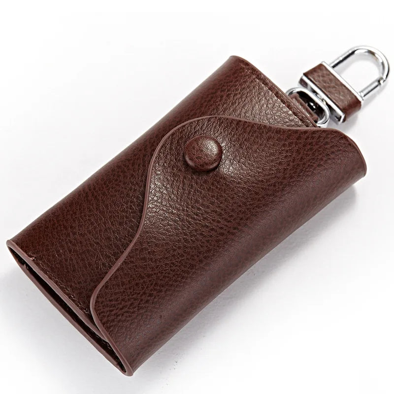 Vintage Leather Key Wallets Housekeeper Key Holders with 6 Key Hooks