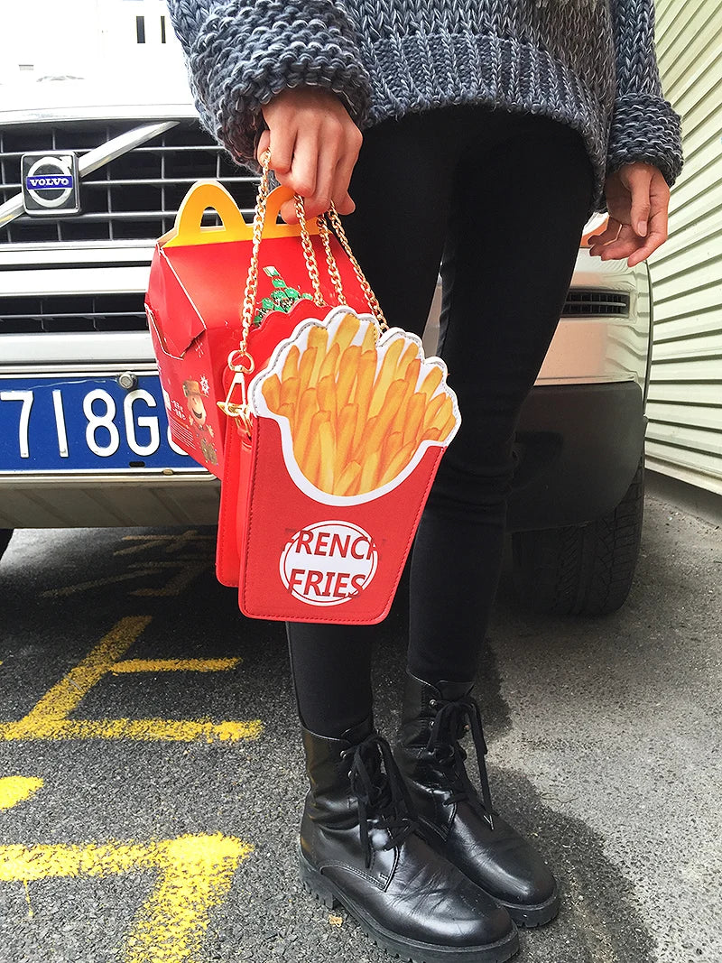 French Fries Box Handbag Fast Food Shoulder Bag