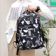 Adjustable Unisex Backpack Multipurpose School Bag Smooth Zipper