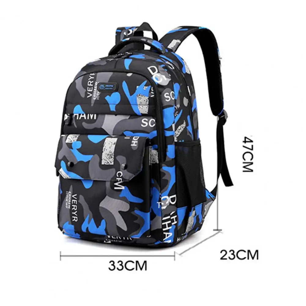 Adjustable Unisex Backpack Multipurpose School Bag Smooth Zipper