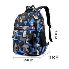 Adjustable Unisex Backpack Multipurpose School Bag Smooth Zipper