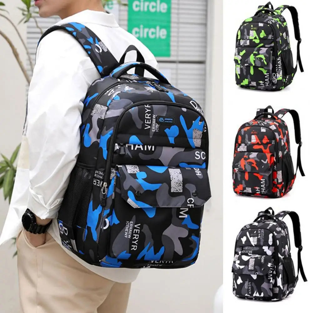 Adjustable Unisex Backpack Multipurpose School Bag Smooth Zipper