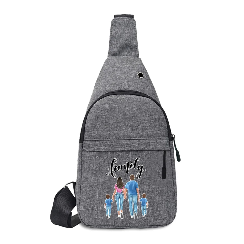 Unisex Canvas Casual Chest Pack Shoulder Clutch Cell Phone Waist Bag